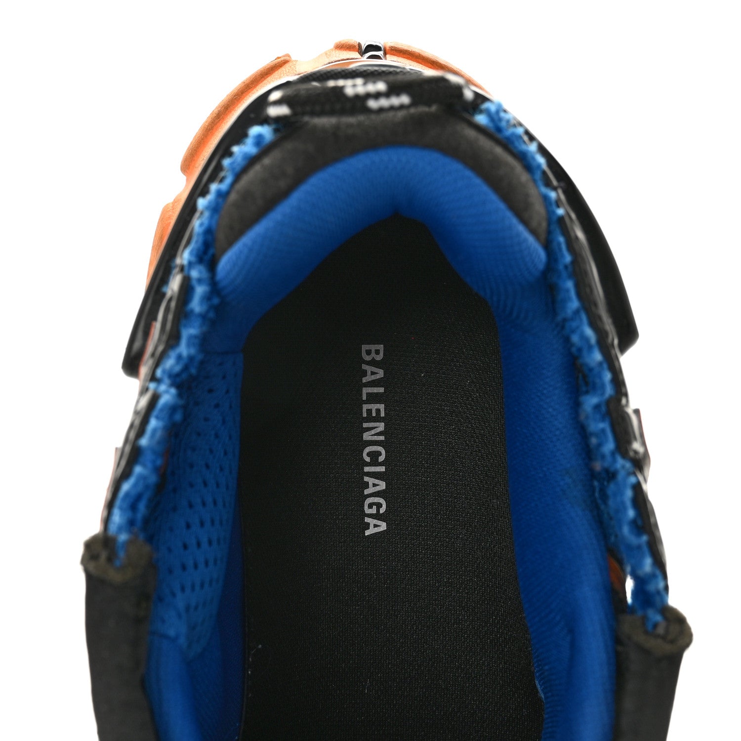 Balenciaga Mesh Rubber Bi-Color Mens Runner Sneakers 10 Blue Orange Black White 7 of 10