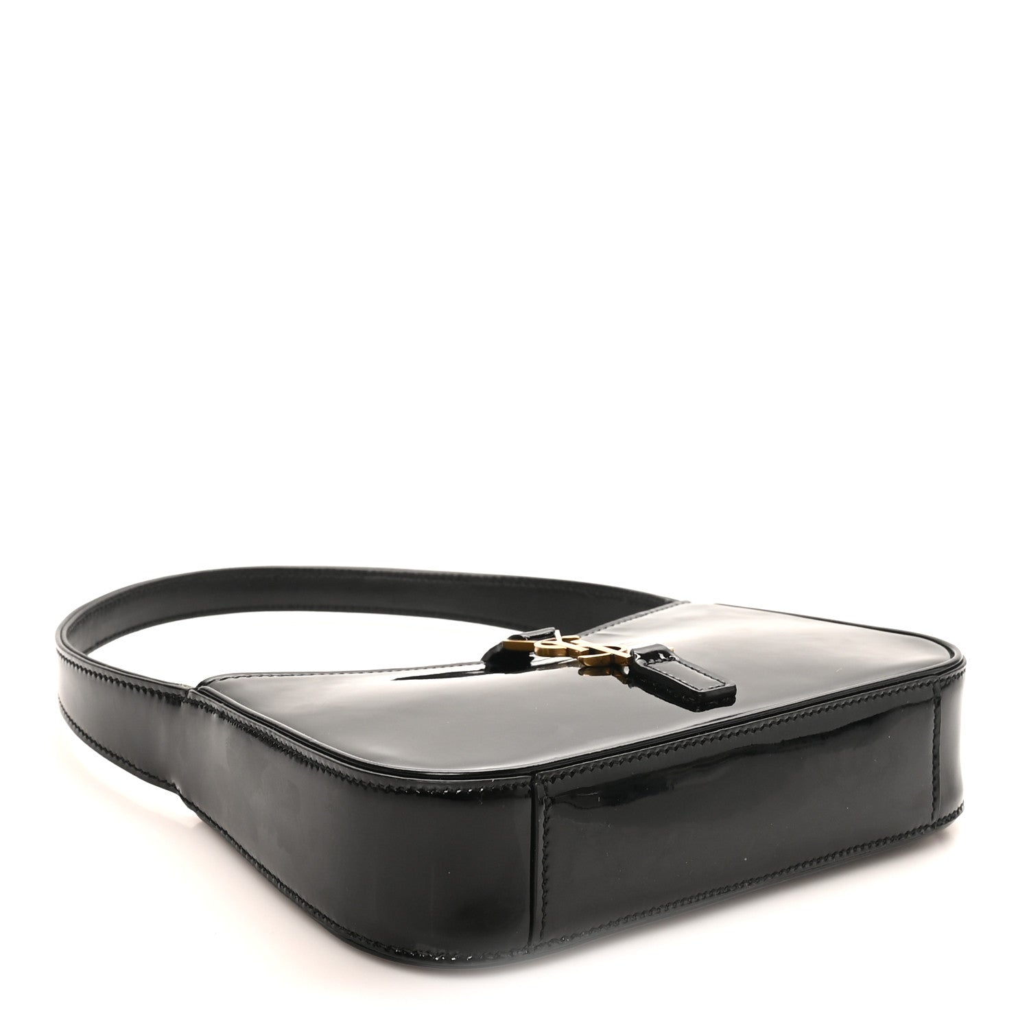 Saint Laurent Patent Calfskin Le 5 A 7 Mini Hobo Black 4 of 10