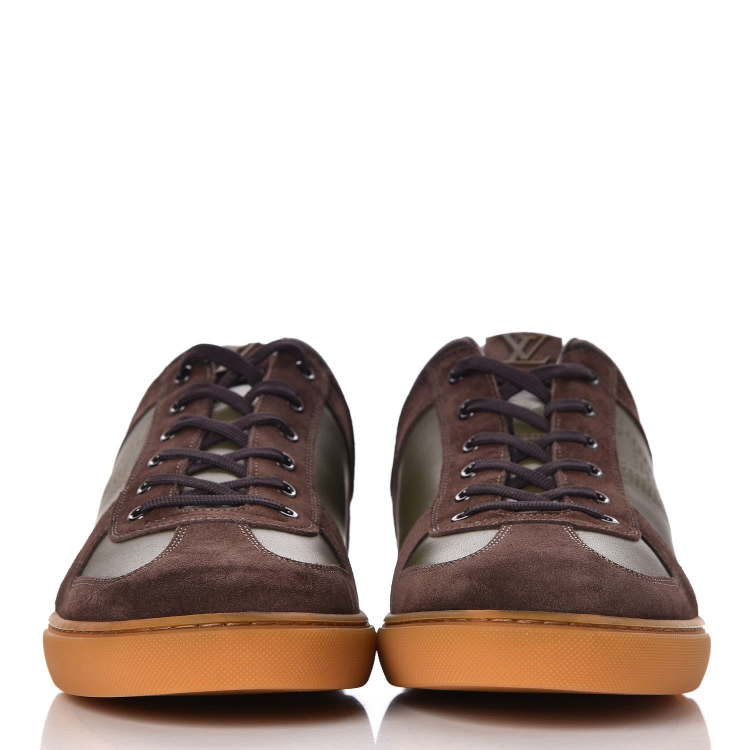 Louis Vuitton Suede Calfskin Dream On Sneakers 11 Brown Olive 2 of 11