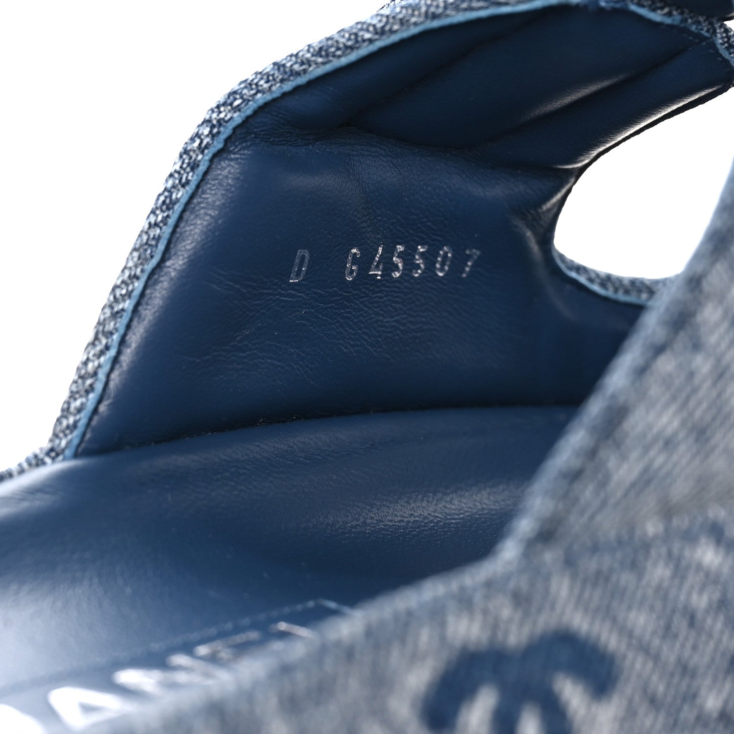 Chanel Denim CC Velcro Dad Chain CC Slide Sandals 39 Blue 8 of 10