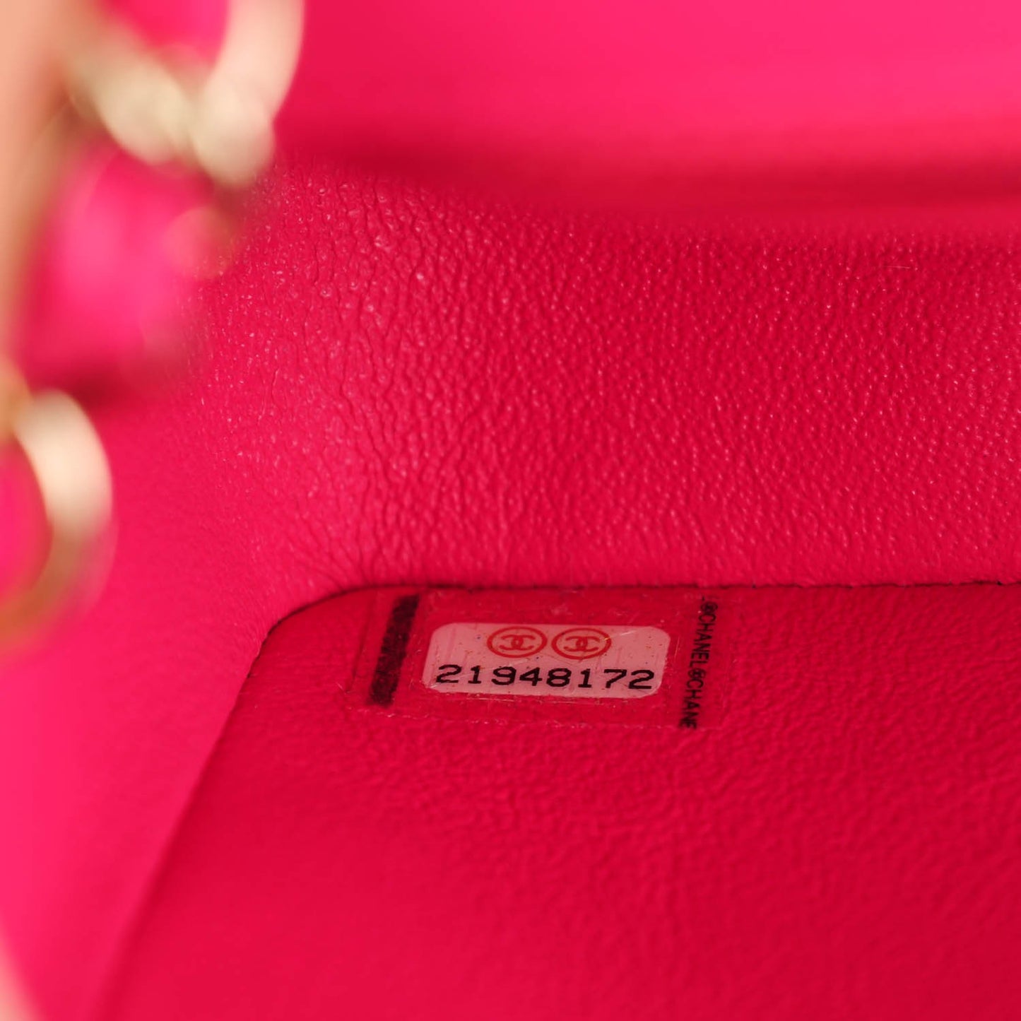 Lambskin Quilted Mini Rectangular Flap Dark Pink