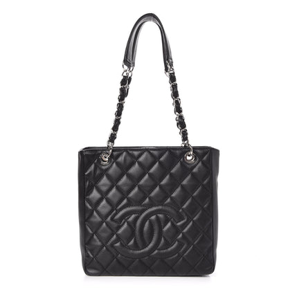 Chanel Caviar Quilted Petit Shopping Tote PST Black 1 of 8