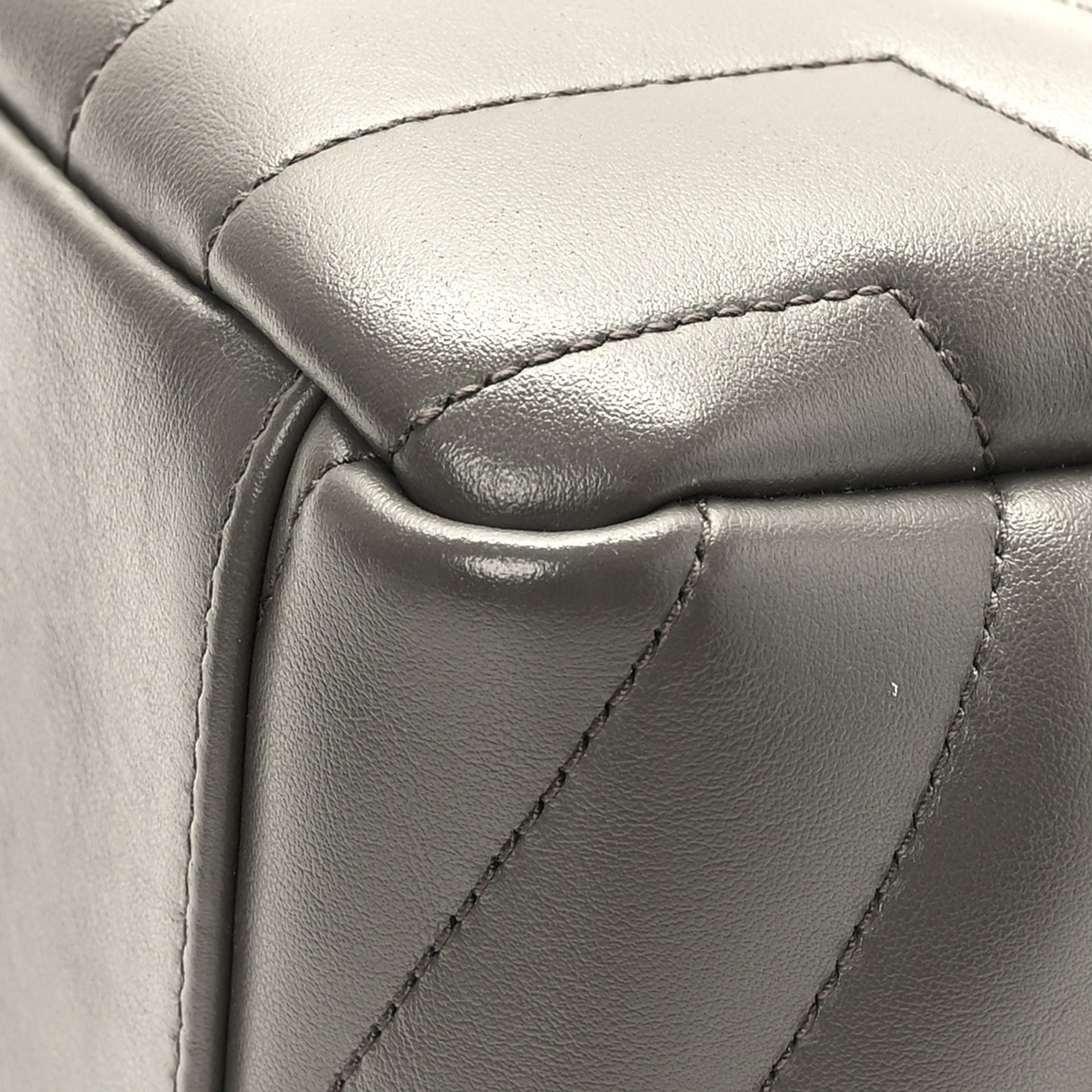 Calfskin Y Quilted Monogram Small Loulou Bowling Bag Earth
