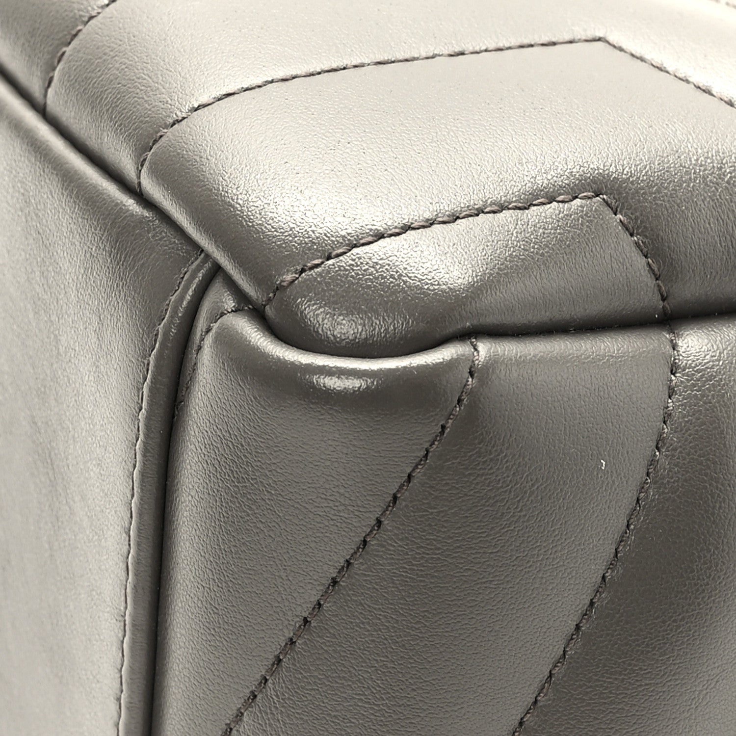 Saint Laurent Calfskin Y Quilted Monogram Small Loulou Bowling Bag Earth 11 of 11