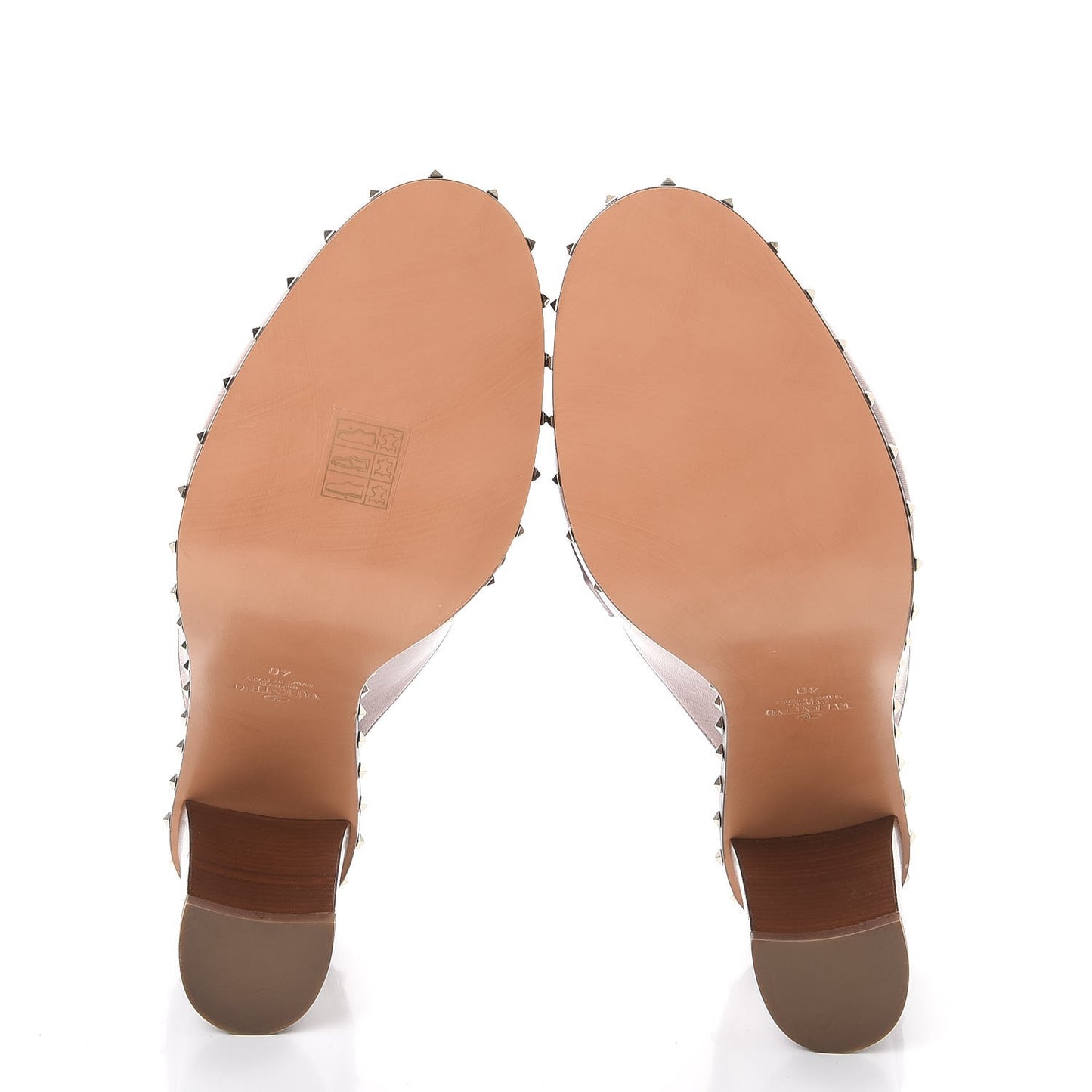 Nappa Soul Rockstud High Heel Mules 40 Lipstick