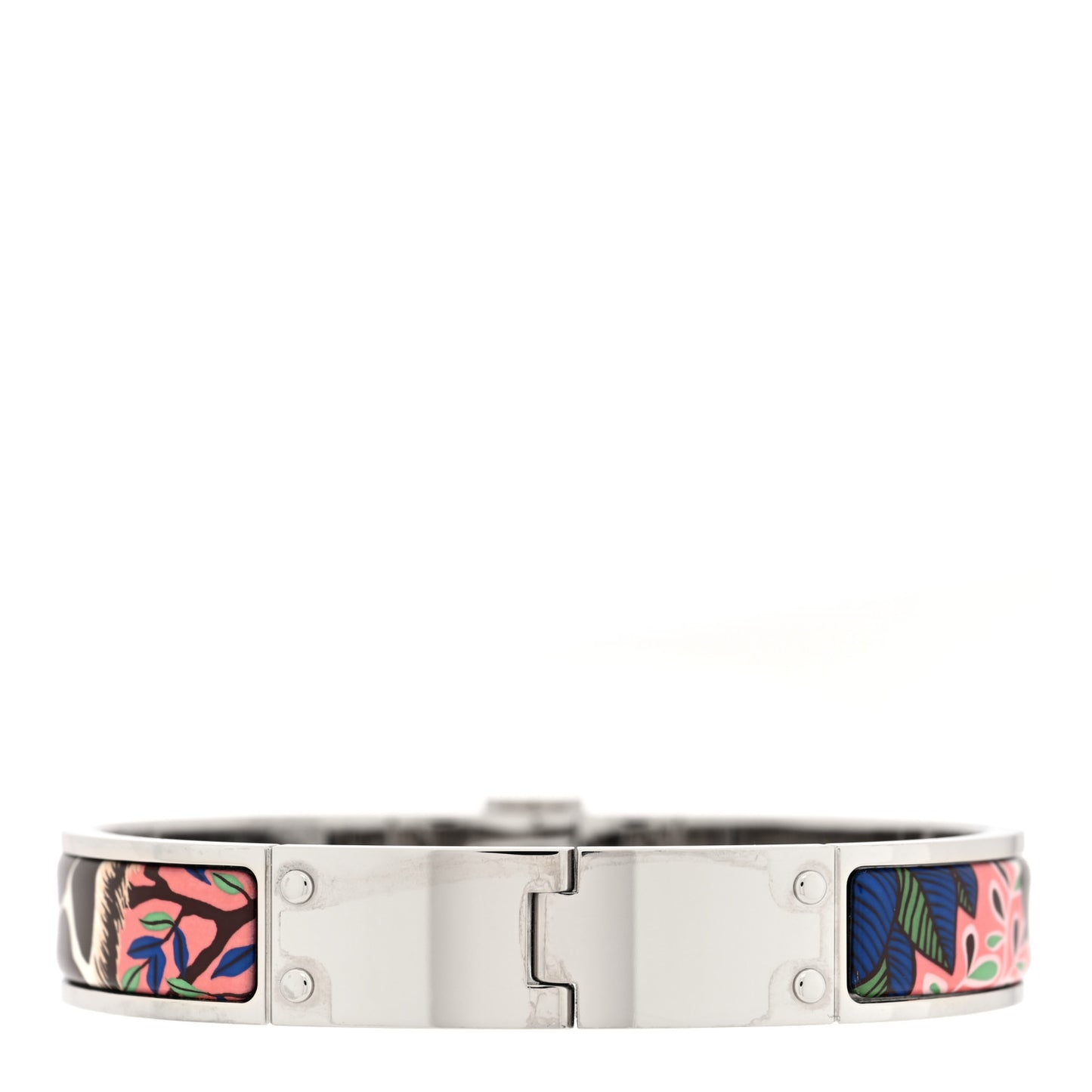 Enamel Printed Narrow The Three Graces Hinged Bracelet M Pink Delirium