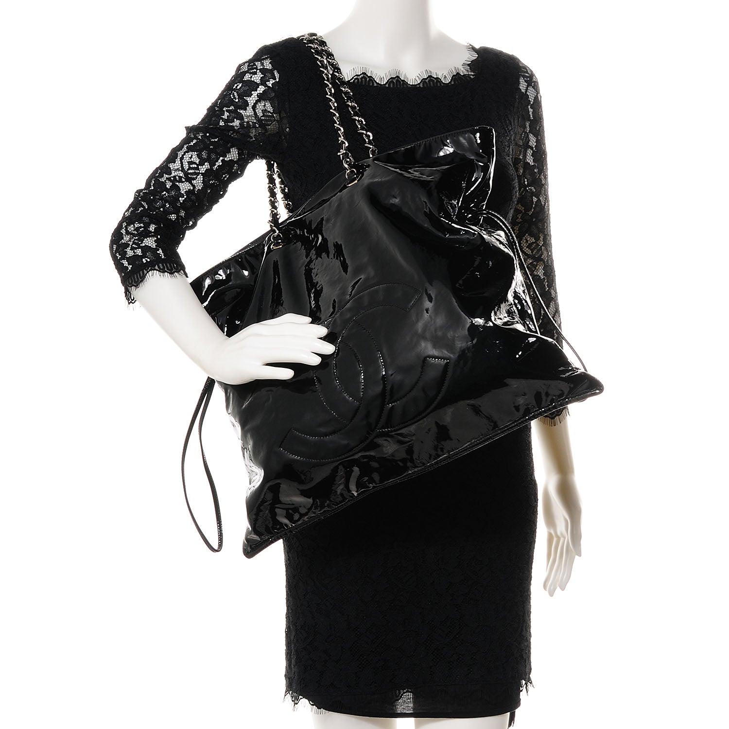 Chanel Patent Bonbons Shopper Tote Black 2 of 7