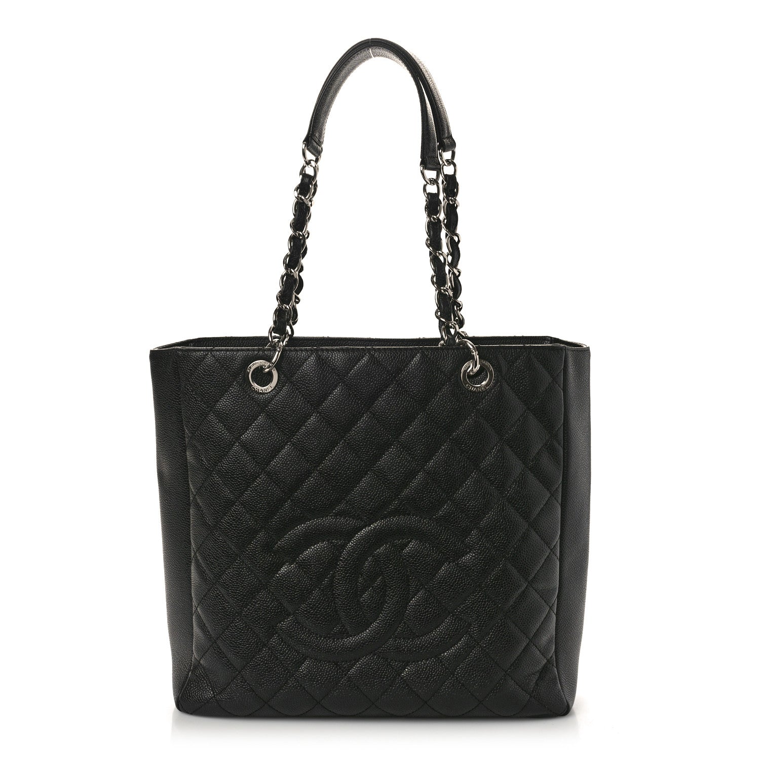 Chanel Caviar Quilted Petit Shopping Tote PST Black 1 of 10