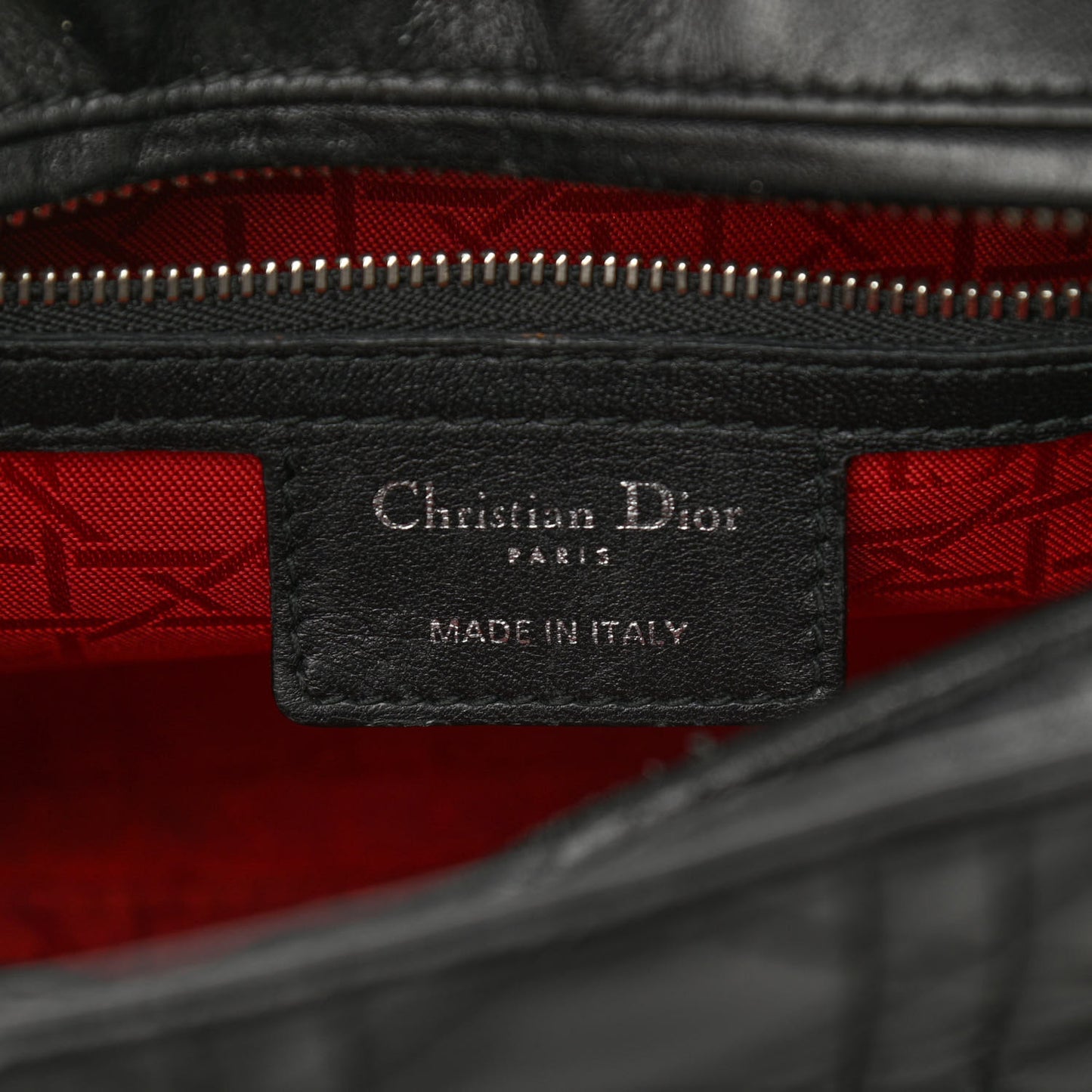 Lambskin Cannage Medium Lady Dior Black