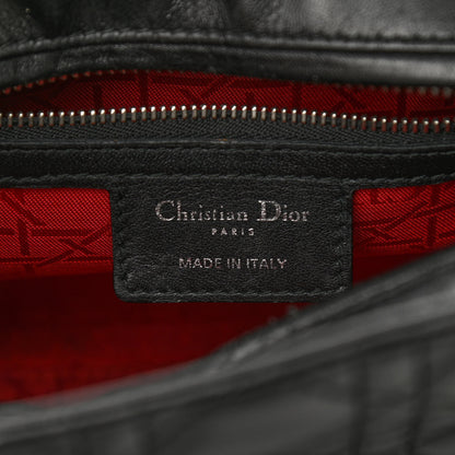 Christian Dior Lambskin Cannage Medium Lady Dior Black 6 of 10