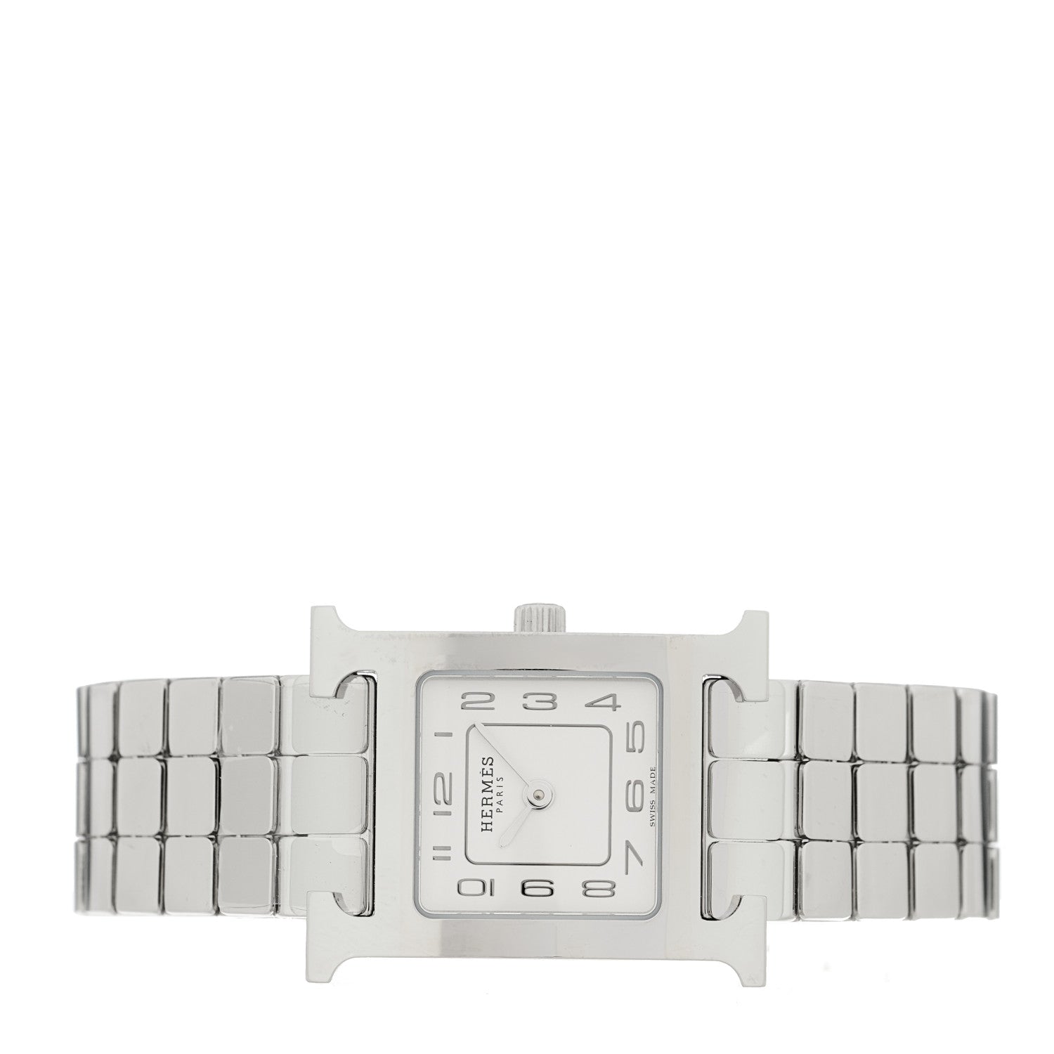 Hermes Stainless Steel 21mm Heure H Hour Quartz Watch 2 of 5
