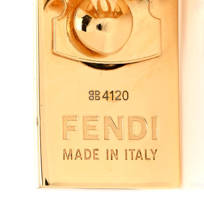 Fendi Metal Resin Zucchino FF Logo Hair Clip Gold 3 of 4
