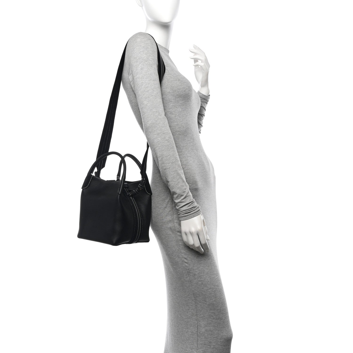 Loro Piana Smooth Calfskin Small Bale Bag Black 2 of 9