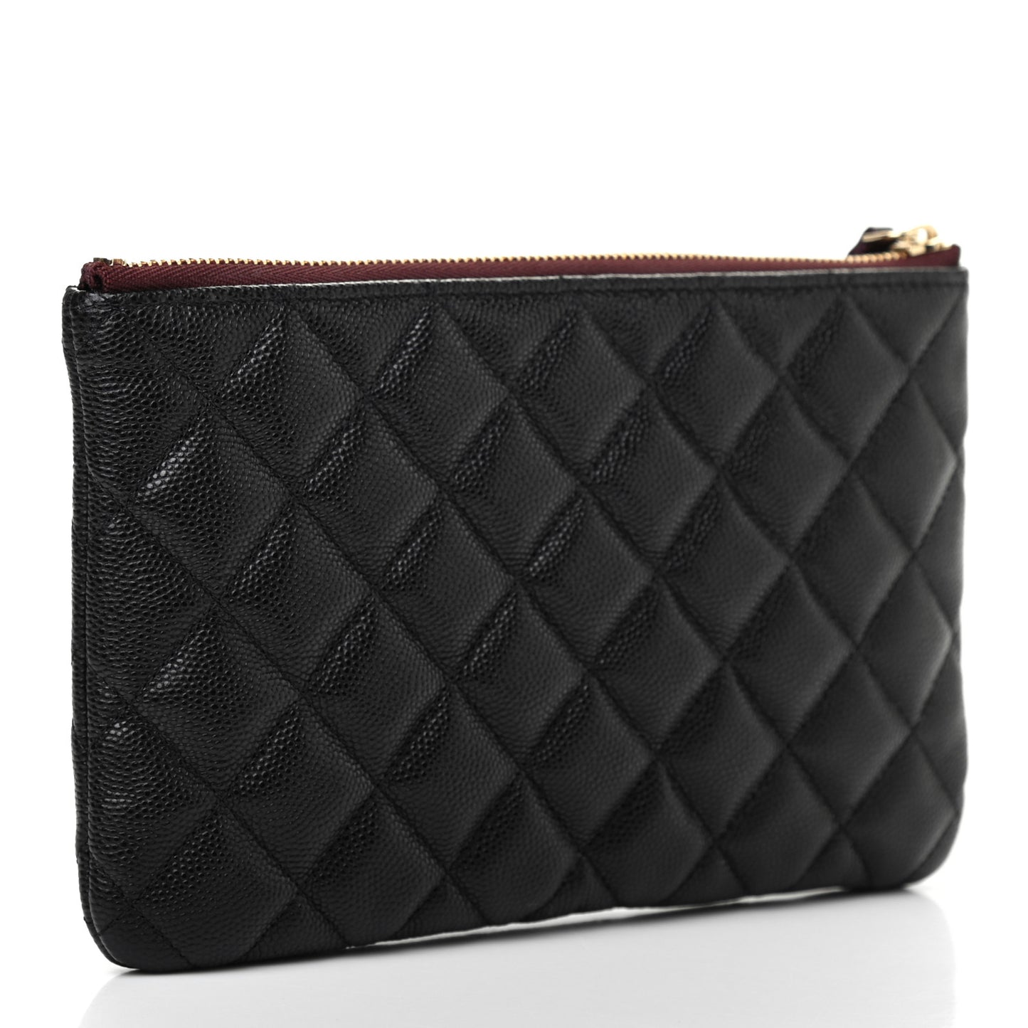 Caviar Quilted Cosmetic Case Black
