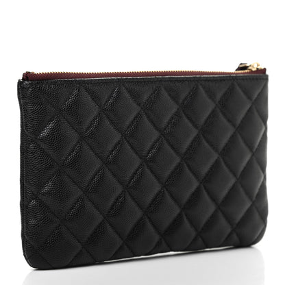 Chanel Caviar Quilted Cosmetic Case Black 3 of 7