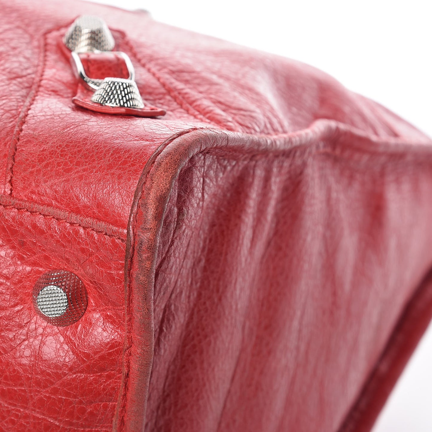 Agneau Giant 12 Silver Hardware Work Rouge Cardinal