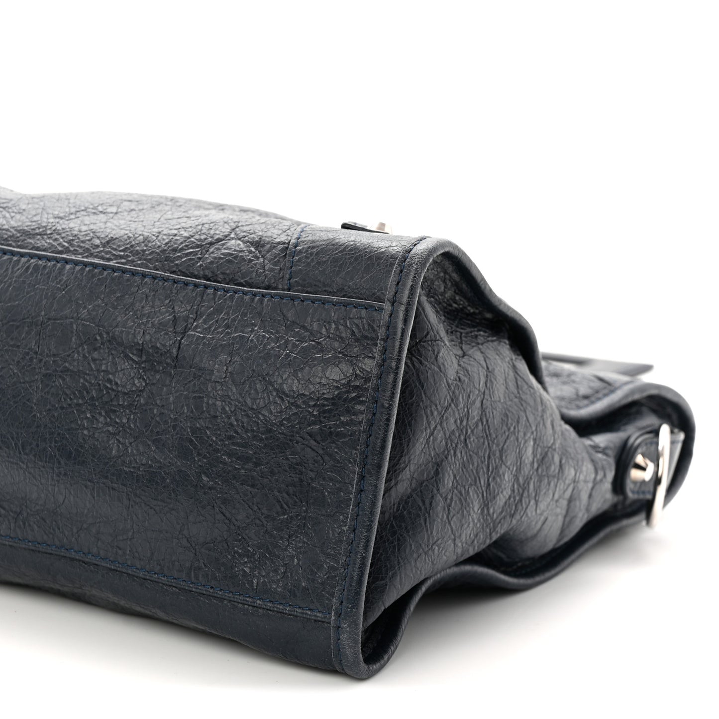 Agneau Classic Silver Hardware City Bleu Obscur