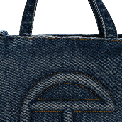 Telfar Denim Medium Shopping Bag Blue 8 of 10
