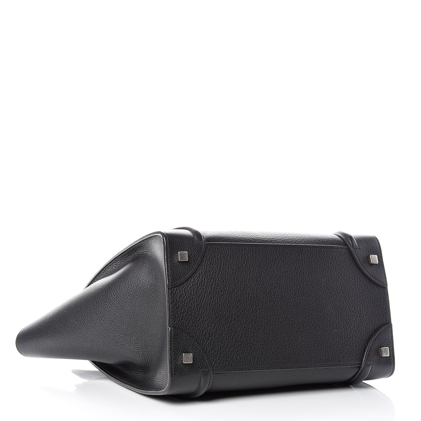 Drummed Calfskin Mini Luggage Black