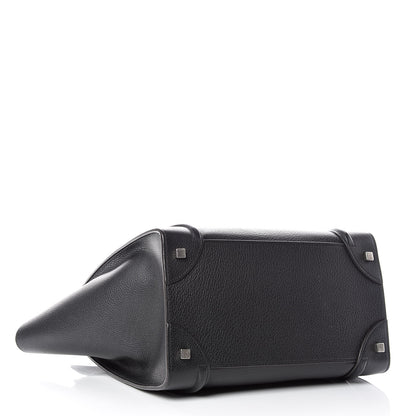 Celine Drummed Calfskin Mini Luggage Black 4 of 12