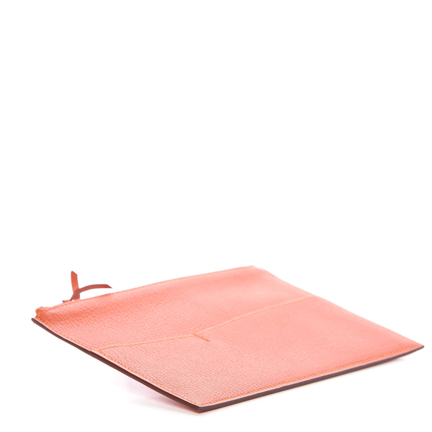 Hermes Chévre Mysore Envelope Trio Wallet Rouge Tomate Orange Lime 8 of 17