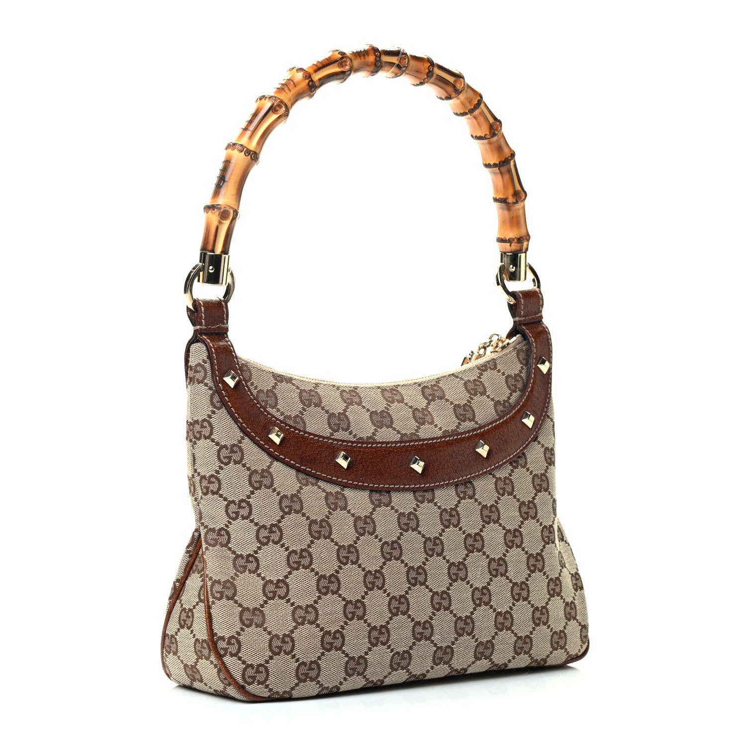 Gucci Monogram Bamboo Anita Top Handle Bag Brown 3 of 9