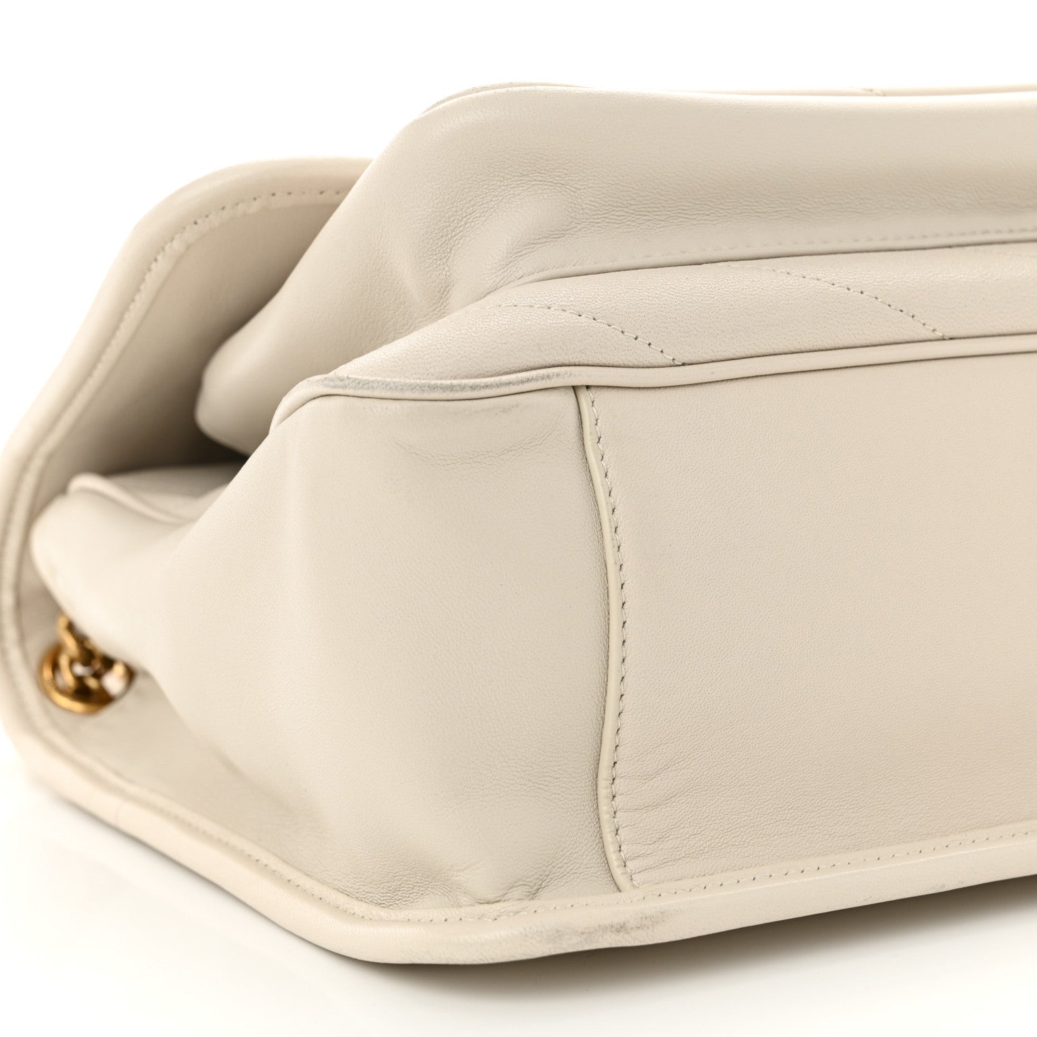 Saint Laurent Lambskin Matelasse Monogram Medium Niki Chain Satchel Crema Soft 9 of 13