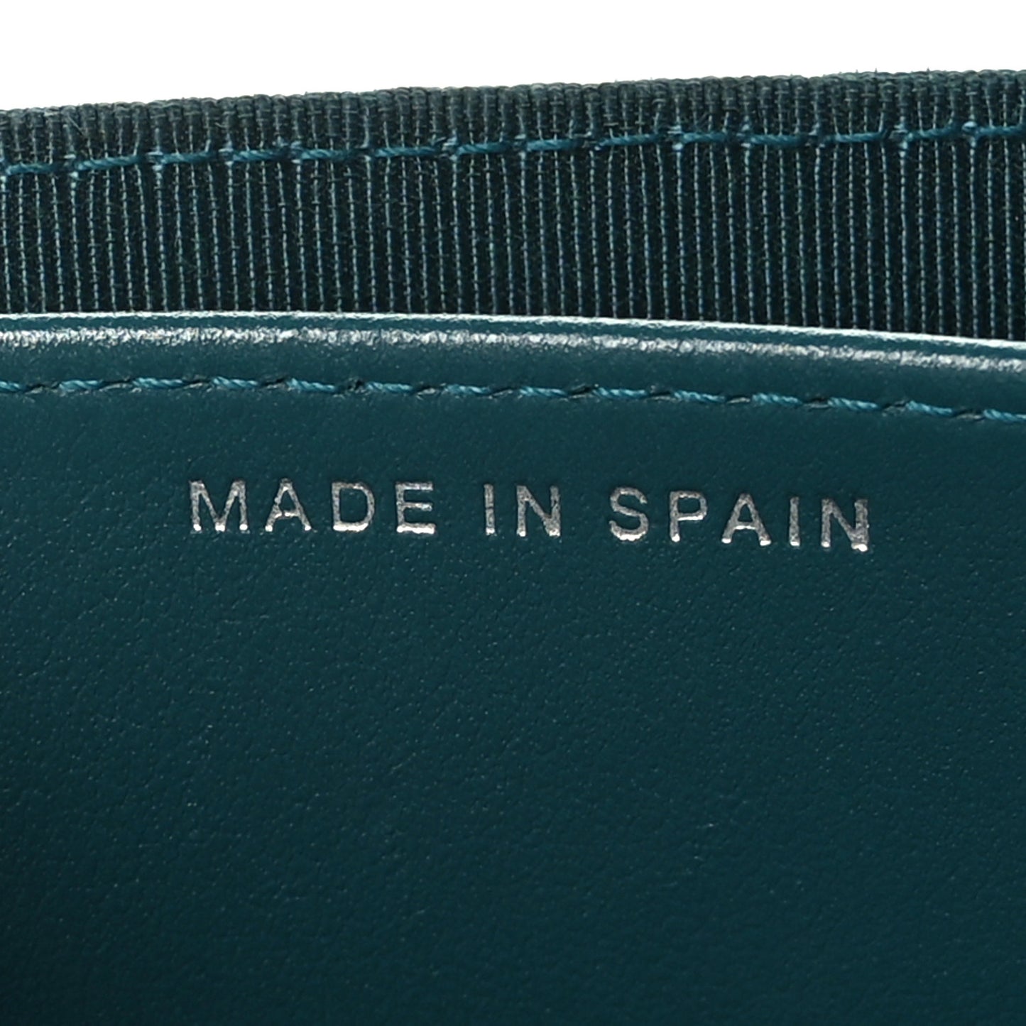 Caviar Quilted Card Holder Wallet Dark Turquoise