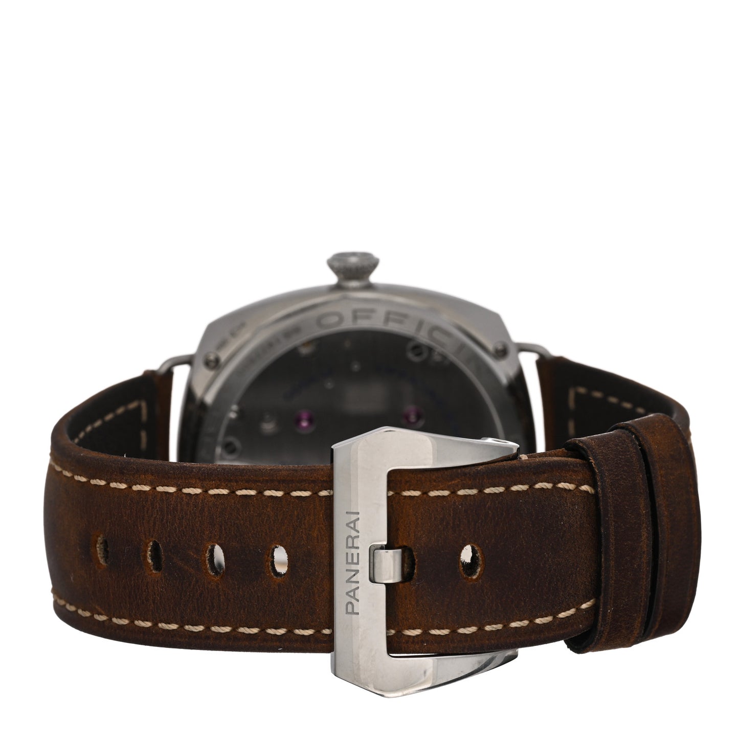 Stainless Steel Calfskin 47mm Radiomir 3 Days Manual Winding Watch Black PAM00424