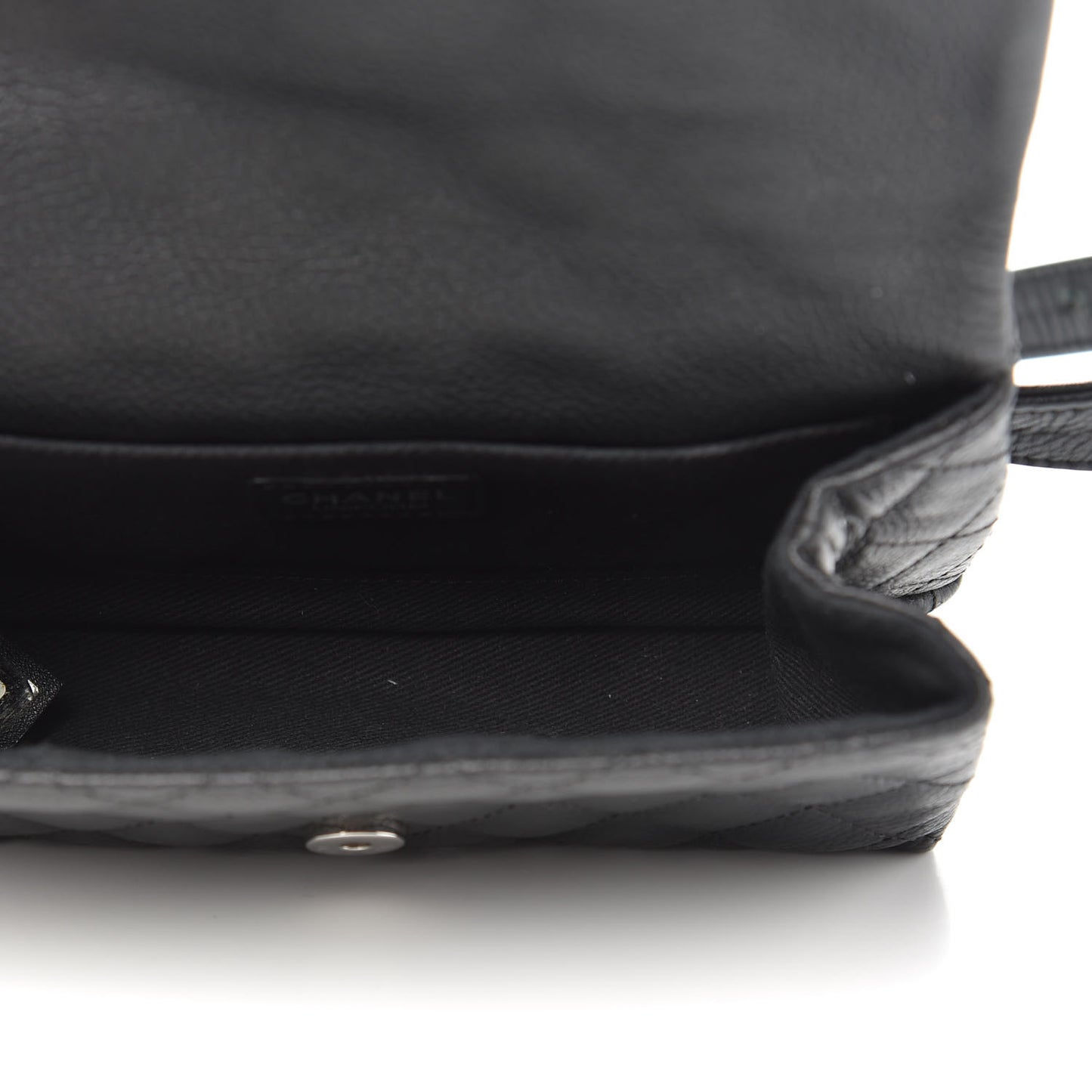 Grained Calfskin Quilted 2.55 Reissue Flap Belt Bag Clutch Black