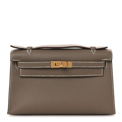 Hermes Swift Kelly Pochette Clutch Etoupe 1 of 12