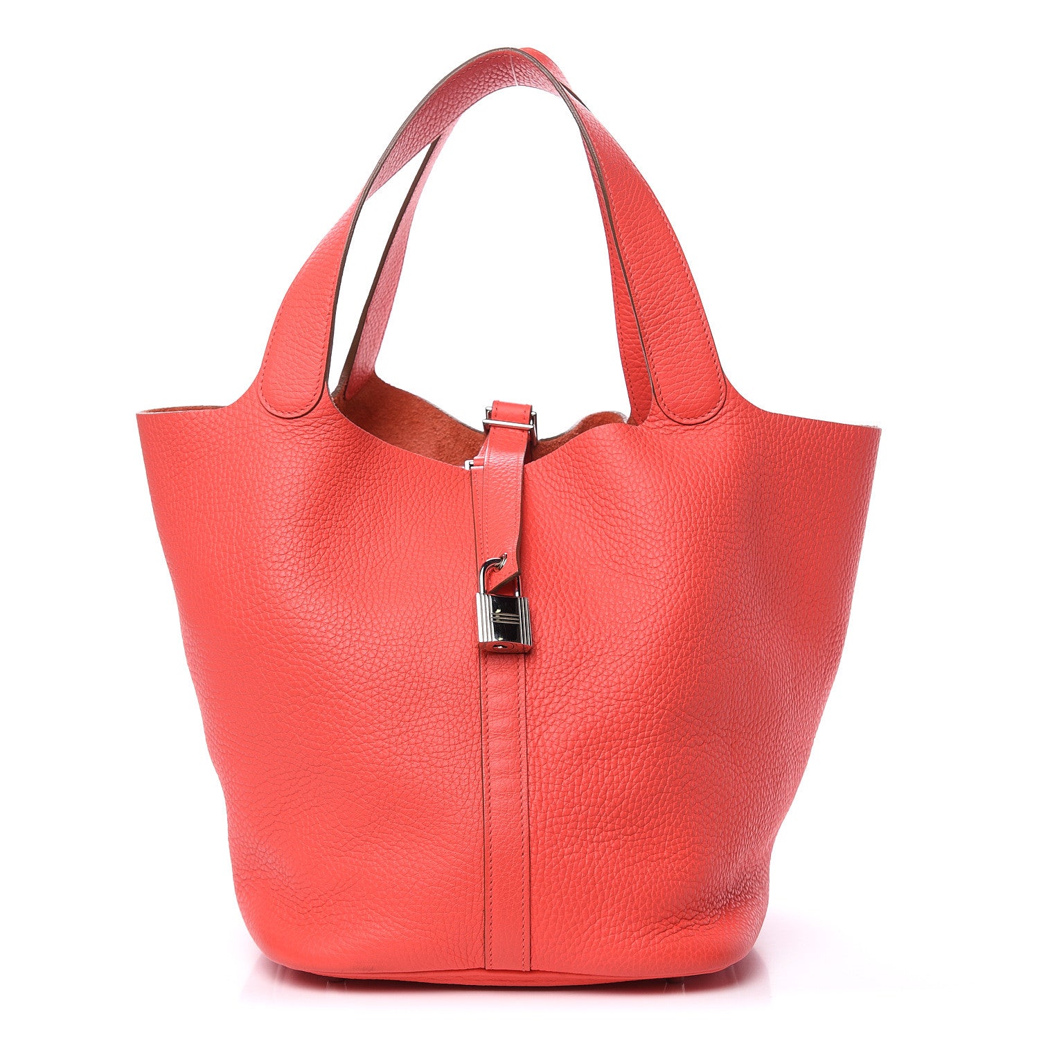 Hermes Taurillon Clemence Picotin Lock 26 GM Bougainvillea 1 of 14