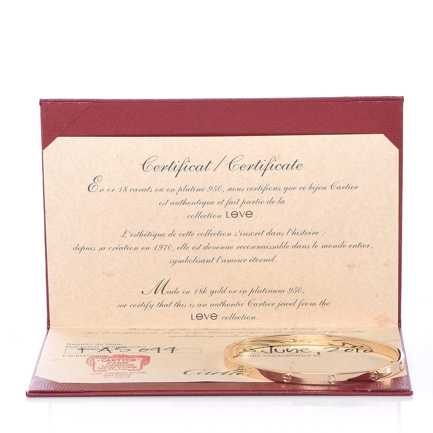 Cartier 18K Yellow Gold Small LOVE Bracelet 17 6 of 6