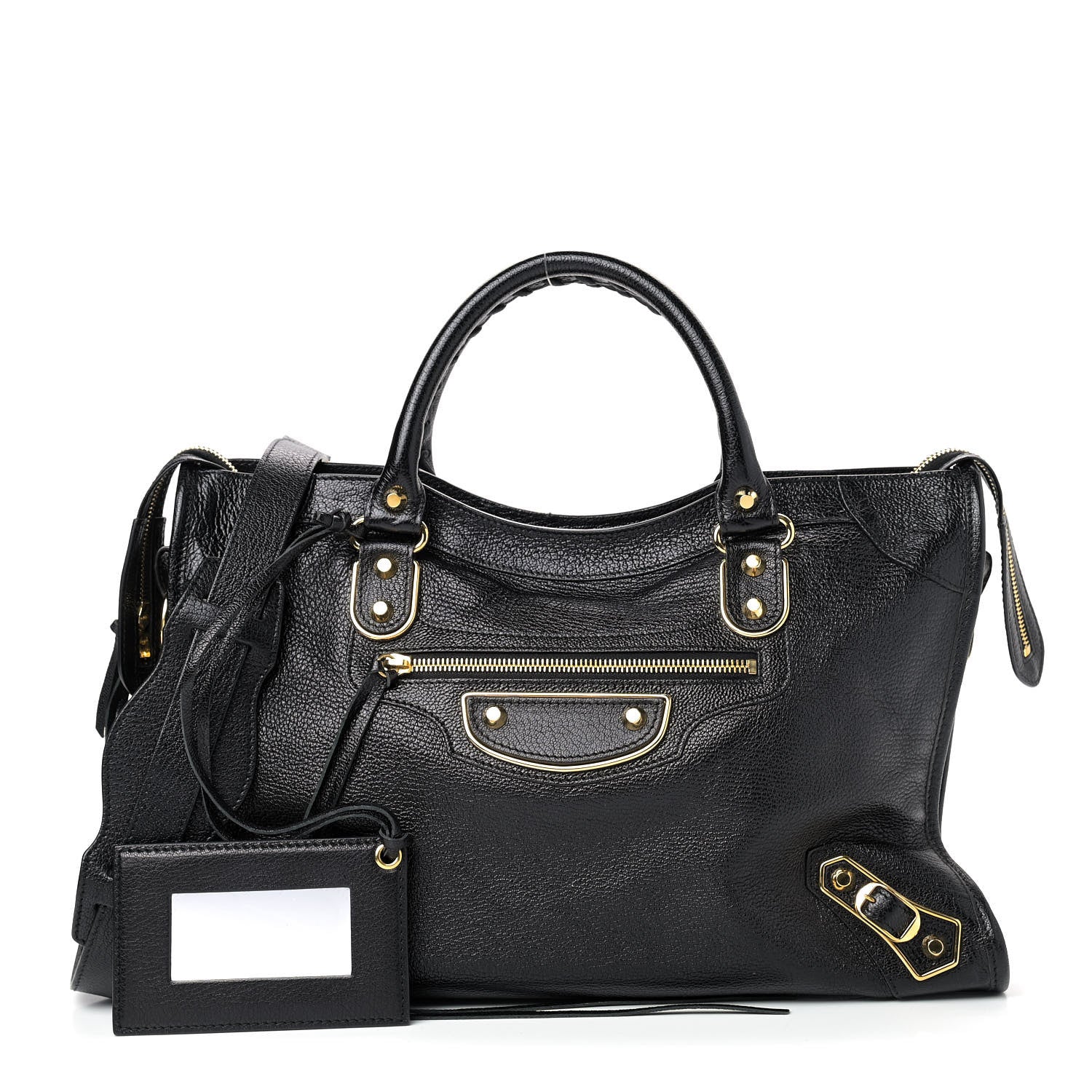 Balenciaga Chevre Gold Metallic Edge Hardware City Black 1 of 10