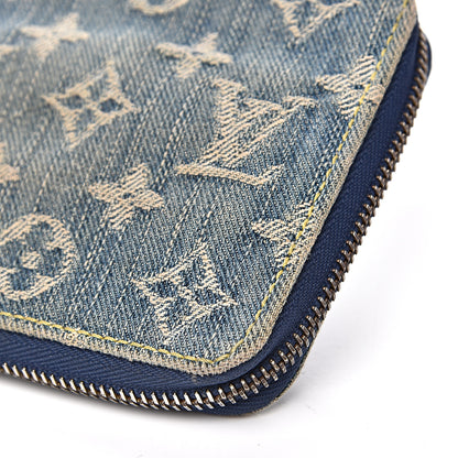 Louis Vuitton Denim Zip Compact Wallet Blue 8 of 11