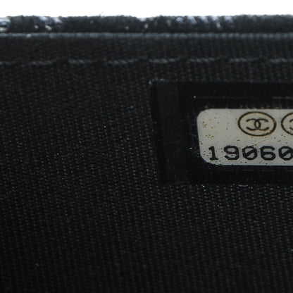 Chanel Suede Wallet on Chain WOC Black 7 of 8