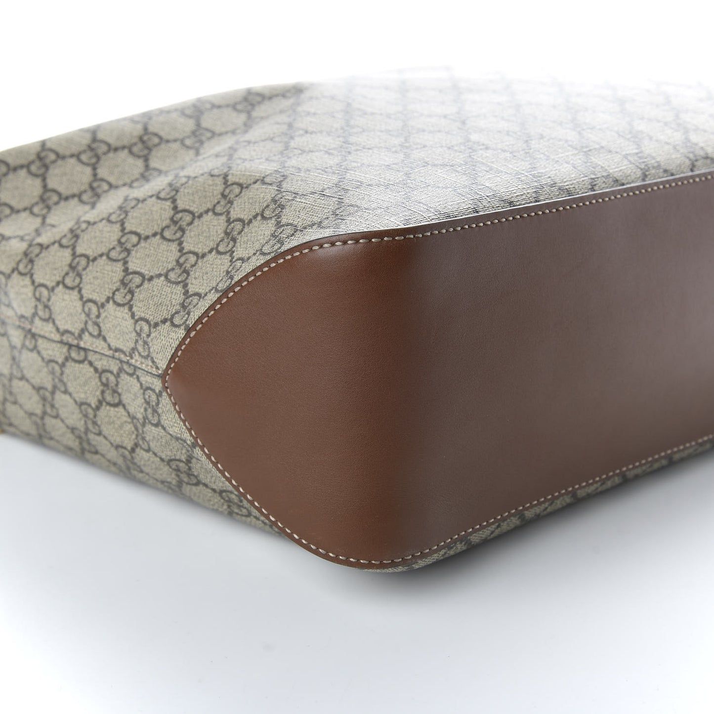 GG Supreme Monogram Large Linea A Hobo Light Brown