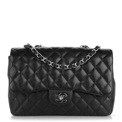 Chanel Caviar Quilted Jumbo Single Flap Black 1 of 7