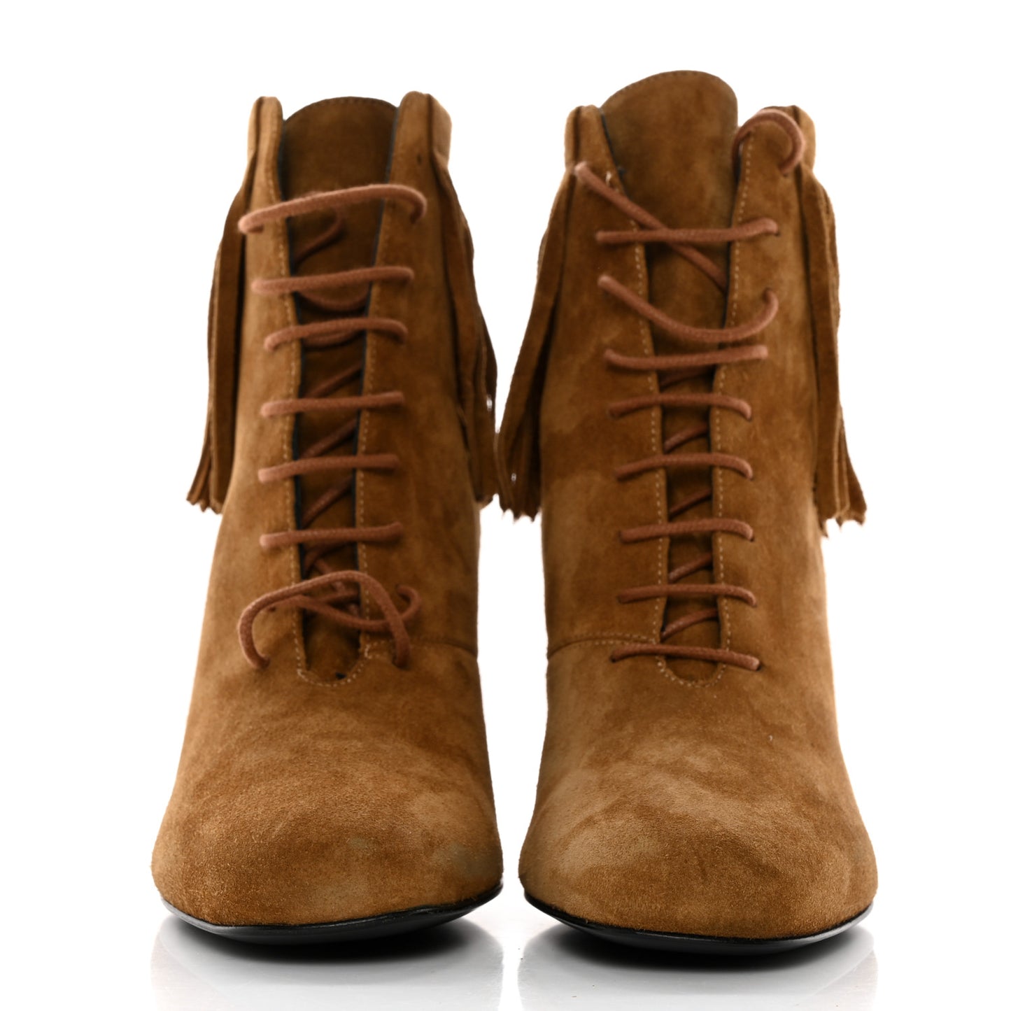 Suede Babies 90 Fringe Ankle Boots 37 Light Tan
