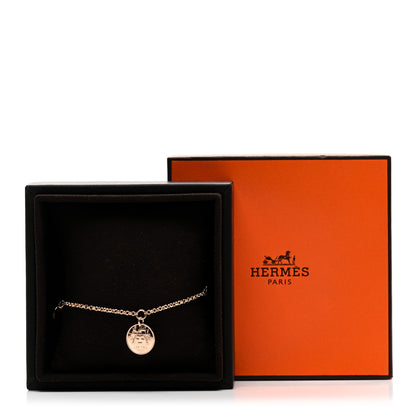 Hermes 18K Rose Gold Diamond PM Ex-Libris Bracelet SH 2 of 4