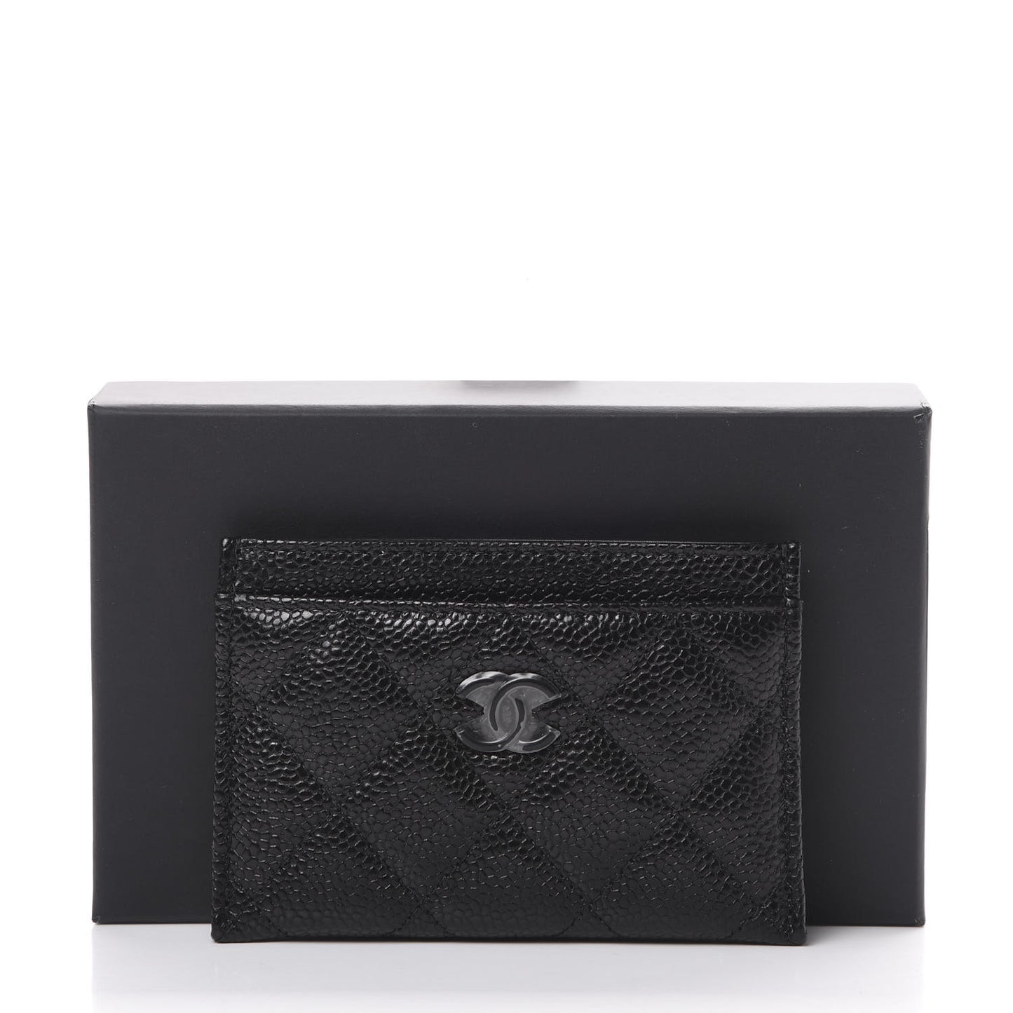 Caviar Quilted Incognito Card Holder Black