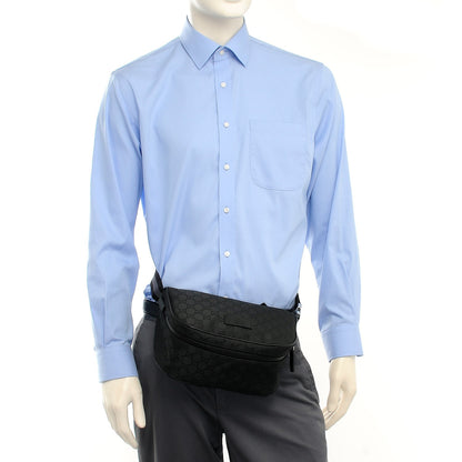 Gucci Nylon Monogram Fanny Pack Belt Bag Black 2 of 7