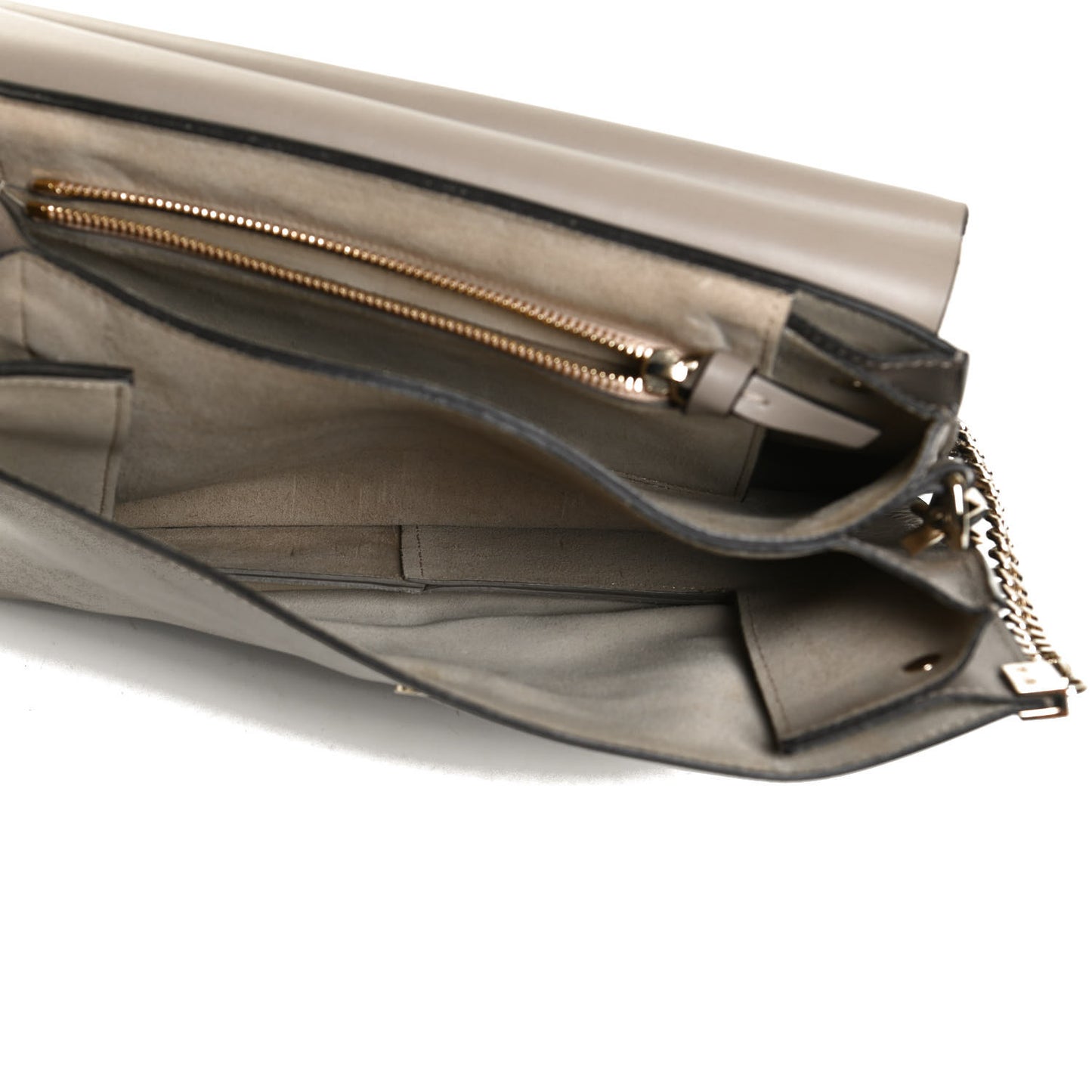 Calfskin Suede Medium Faye Shoulder Bag Motty Grey