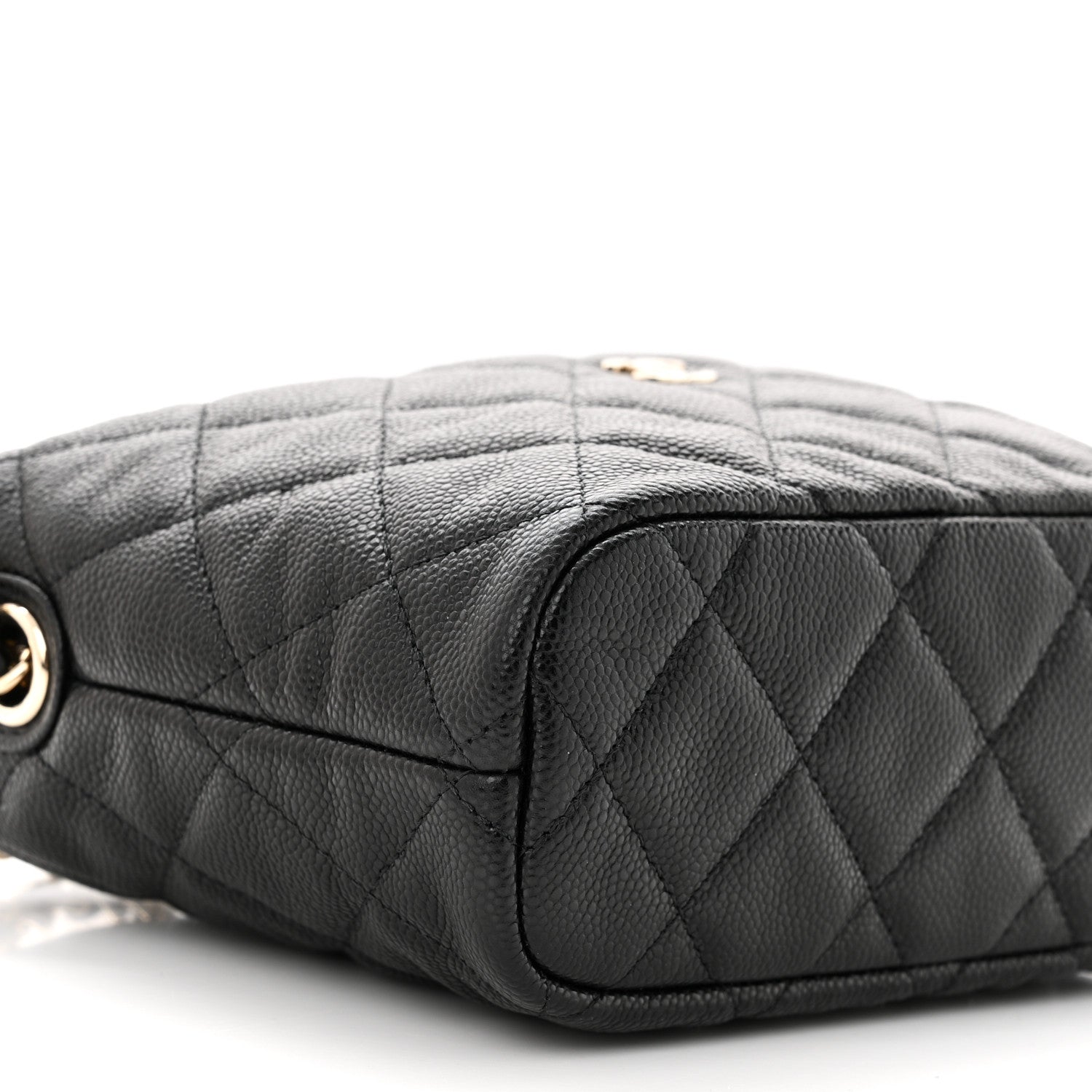 Chanel Caviar Quilted Hobo Clutch With Chain Black 9 of 10