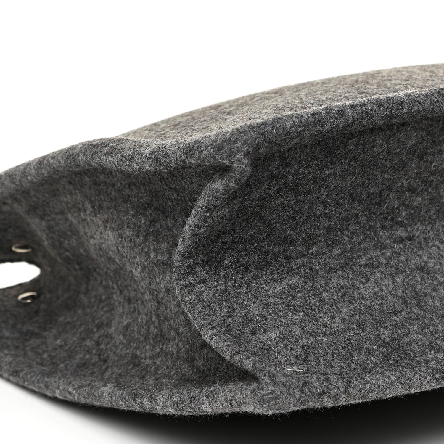 Saint Laurent Wool Calfskin Rive Gauche Tote Grey 8 of 9