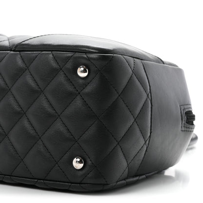 Chanel Calfskin Quilted Large Cambon Bowler Black 10 of 10