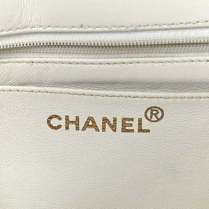 Chanel Lambskin Bekko Resin Medium Flap White 5 of 9