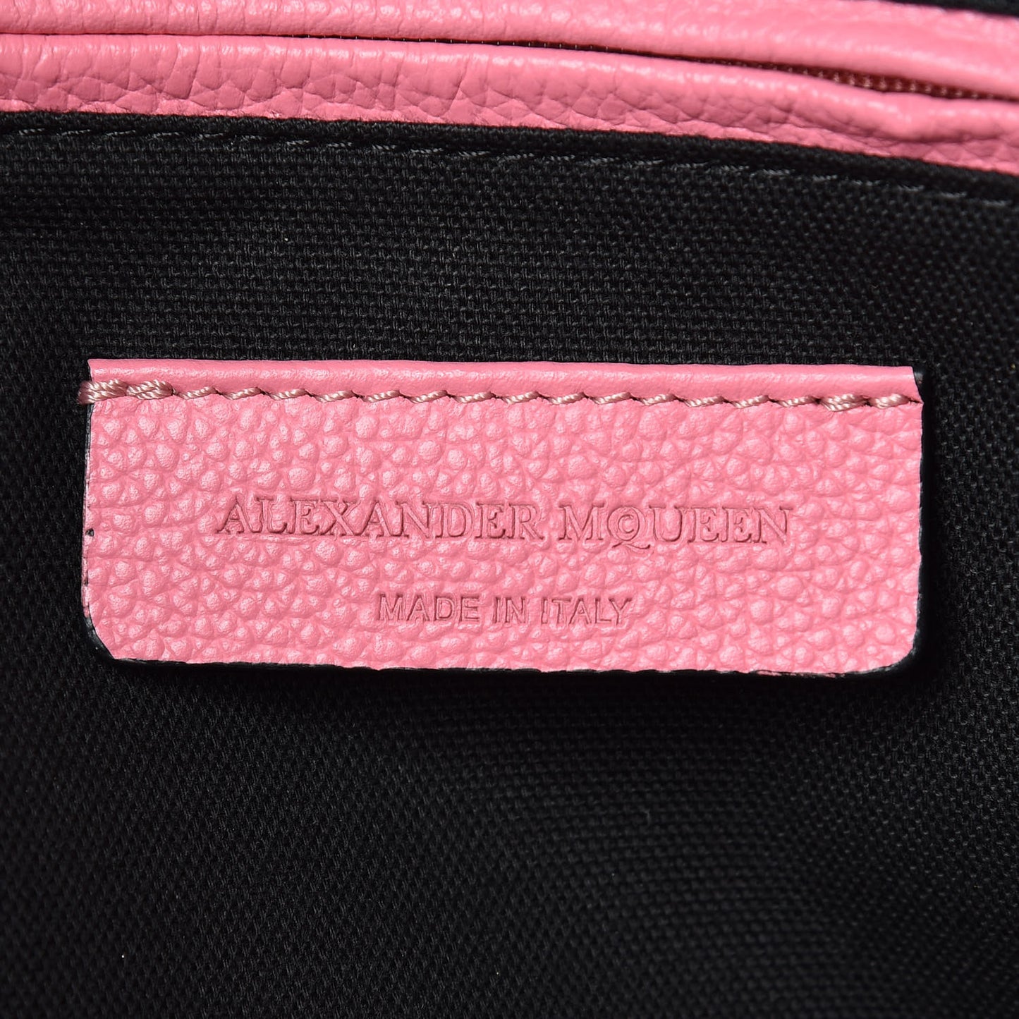 Pebbled Calfskin Large Skull Padlock Zip Around Tote Pink
