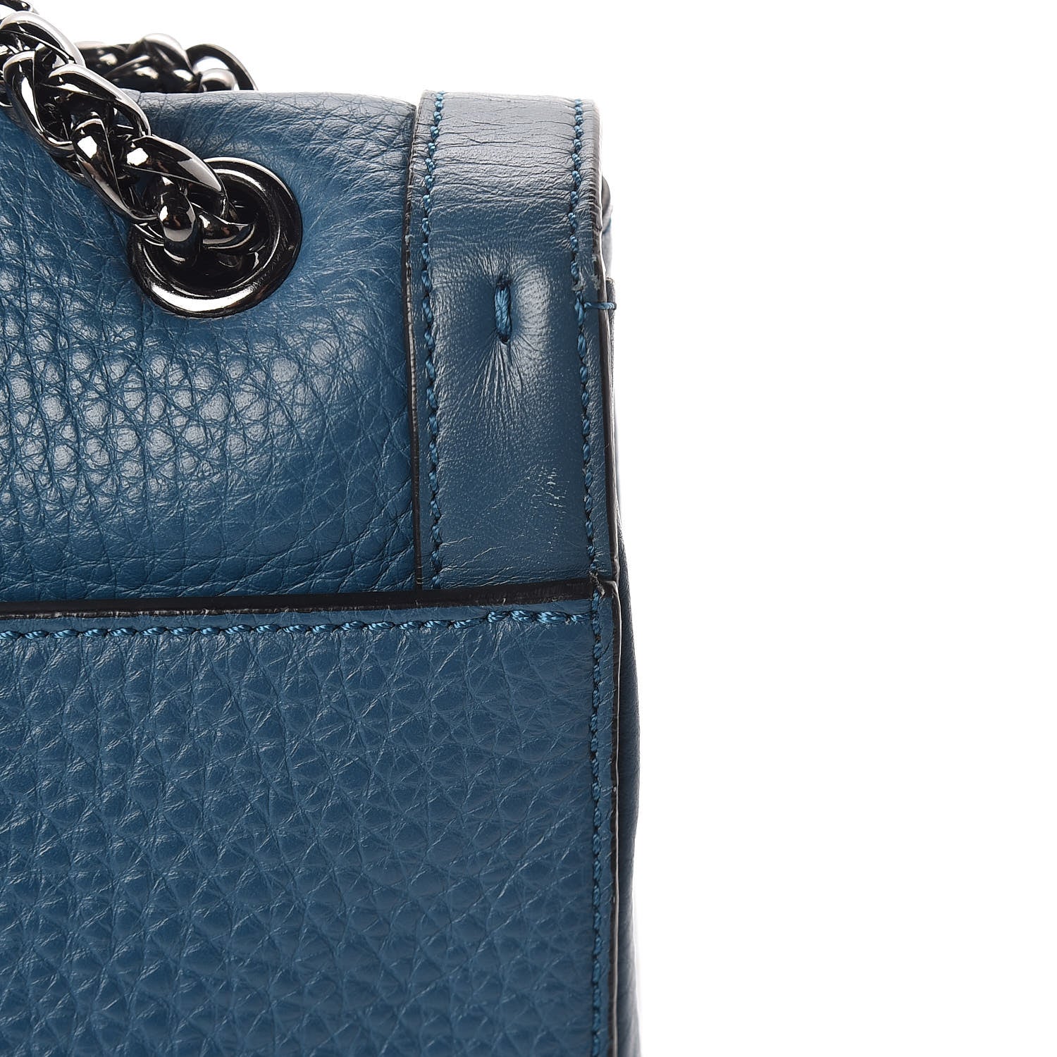 Christian Louboutin Calfskin Sweet Charity Shoulder Bag Blue 5 of 17