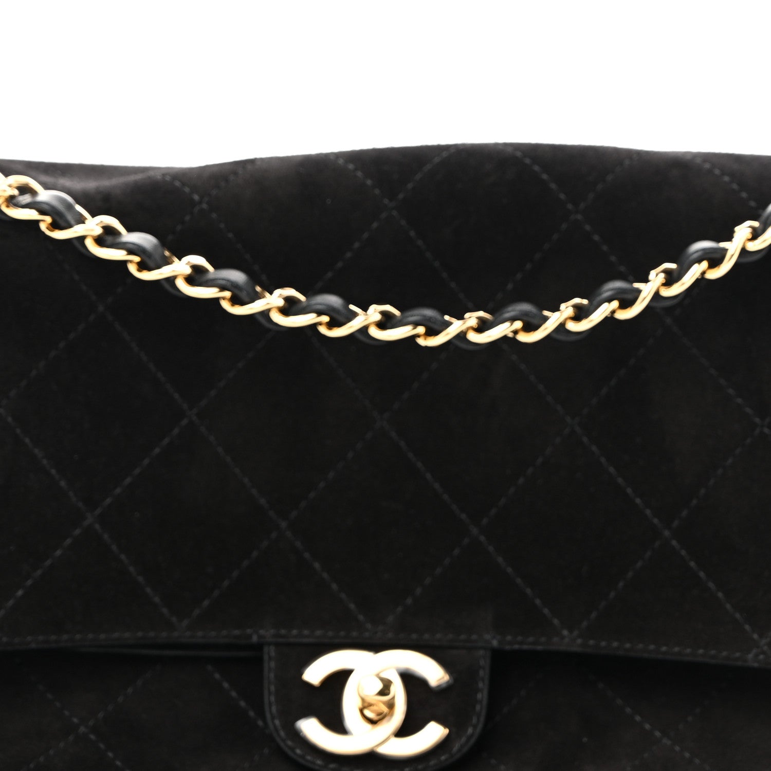 Chanel Suede Calfskin Small Souplissimo Maxi Flap Black 8 of 12